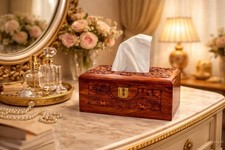 Wooden Hand Made Tissue Box