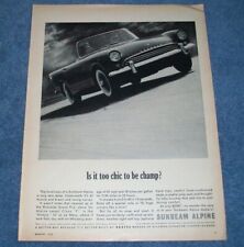 1962 Sunbeam Alpine Vintage Ad