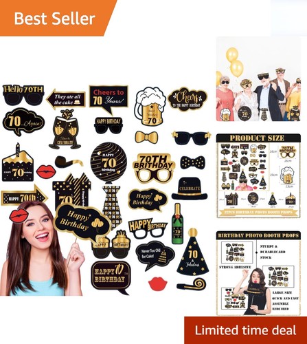 Black gold 70th birthday - gold,