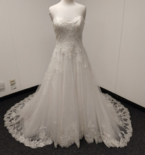 Viva Bride 'Emmy' White Ivory Wedding Dress Gown Beaded Floral Lace See Descrip