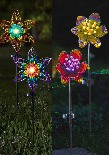 90cm solar flower stake - stake, lights