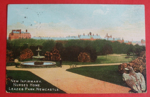 1905 old postcard leazes park - ,