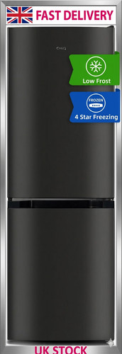 Chiq 157l fridge freezer - 157l, black