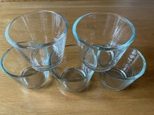 5 Glass Tea Light Holders