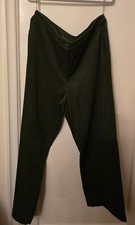 Corduroy Wide Leg Suit Trousers Green
