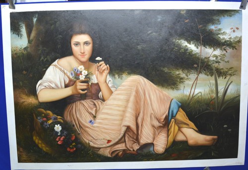 Hand painted oil - oil, on