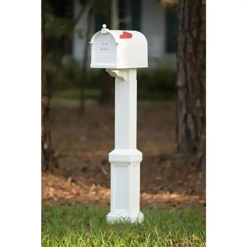 White mailbox and post - mailbox,
