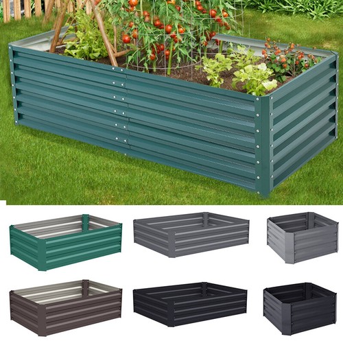Metal raised garden - garden, bed
