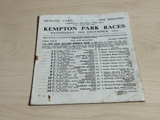 Rare 1951 Kempton Park Races