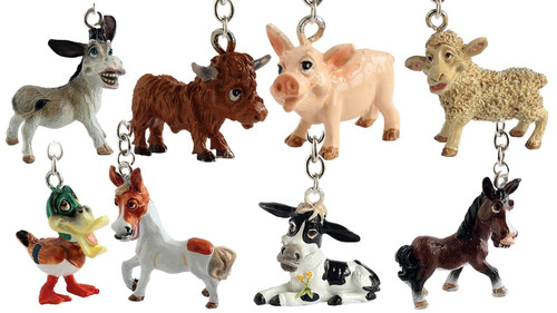 Farm animal keyring holder bag - farm,