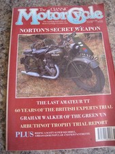 THE CLASSIC MOTORCYCLE NOV 1989 LAST AMATEUR TT BRITISH EXPERTS TRIAL GRAHAM WAL