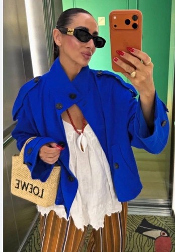 Zara woman blue high neck - blue,