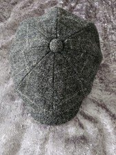Moon Flat Cap Grey Wool Newsboy Hat 7-7 1/8 (57-58cm) Thinsulate Lined (C4)