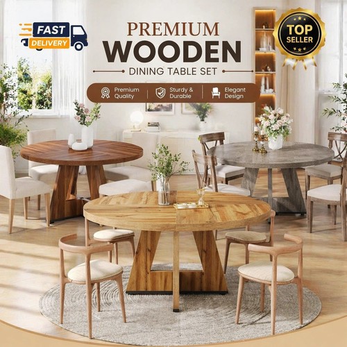 Round dining table for 6 - dining,