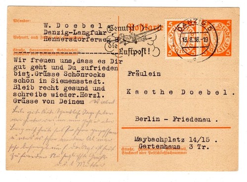 Danzig p52 overprinted - danzig,