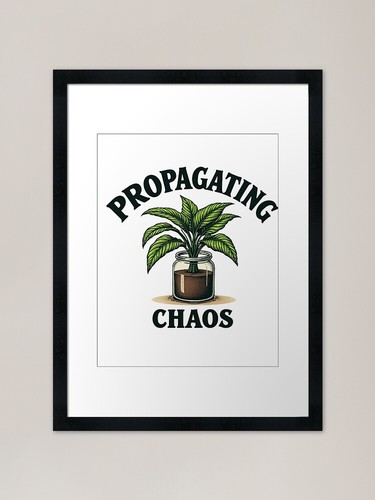 Vintage botanical chaos framed - botanical,