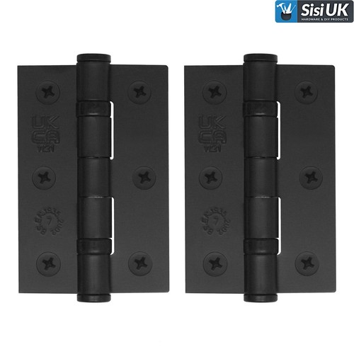 Black internal door hinge - hinge, pair