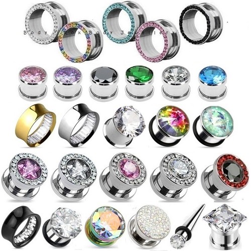 Gem flesh tunnel crystal - flesh,