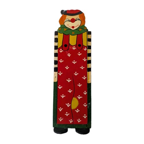 Vintage 1980s wooden clown - 1980s,