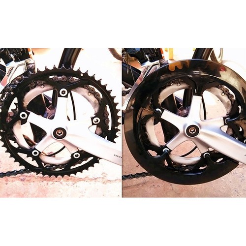 Folding resin chainring guard - chainring,