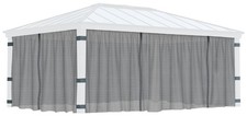Palram Canopia Dallas 4 Piece Gazebo Netting Set 14 x 20ft | gazebo screen set