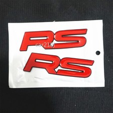 2x Matte Black RS Red Big