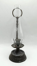 FREESTANDING METAL FREESTANDING OR WALL HANGING CANDLE HOLDER . GLASS CHIMNEY.