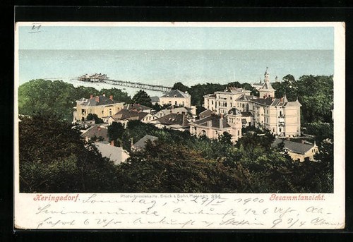 Postcard heringsdorf seaside - heringsdorf,
