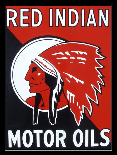 Red indian motor oil retro - motor, oil,