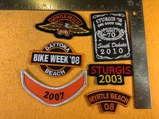 U7-20 MOTORCYCLE PATCH - LOT OF 6 - MIXED BIKE WEEKS