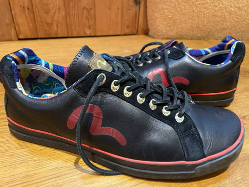 Evisu men leather lace up - evisu,