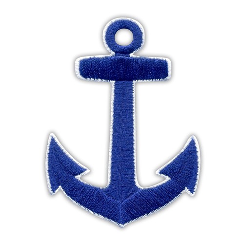 Anchor iron patch badge - -, on