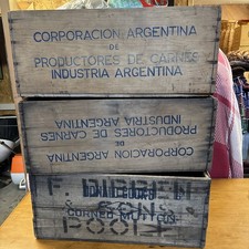 Corned Mutton Wooden Packing Crate Original. Advertising Food Home Storage.