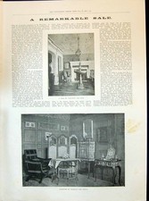 Old 1898 Furniture Collinson Lock Hall Ladies Fashion Velvet Coat Han Victorian