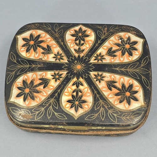 Antique tin pill snuff box - antique,
