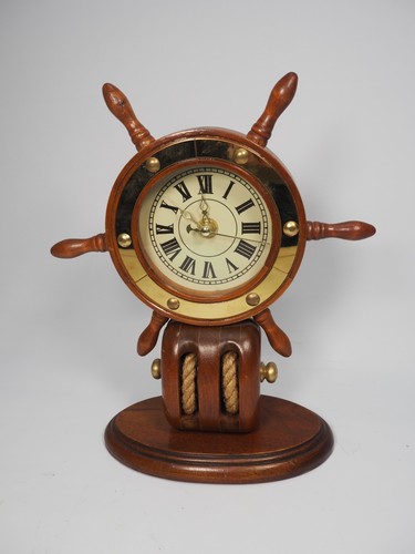 Ships wheel clock - ships, vintage