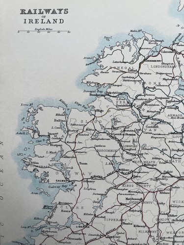 Antique map the railways - of,