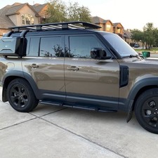 FOR 2020-2023 LR DEFENDER 110 L663 RUNNING BOARD SIDE STEPS BLACK PAIR UK