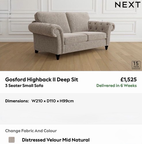 Next gosford highback - next, deep