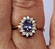 9ct GOLD AAA TANZANITE  RING -
