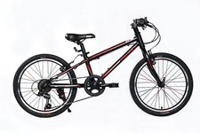 KIDS BIKE BICYCLE 20 IN WHEELS 7 GEARS SHIMAN0 BLACK/WHITE LIGHTWEIGHT GALAXY