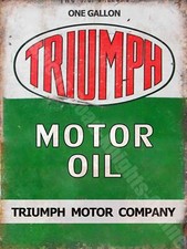 TRIUMPH MOTOR OIL PLAQUE SIGN