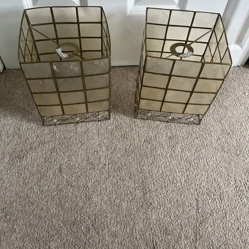Vintage pair capiz shell - pair,