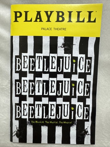 Beetlejuice playbill justin - beetlejuice,