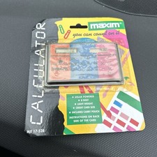 RETRO MAXIM SOLAR POWERED CREDIT CARD SIZED CALCULATOR - unopened original pack