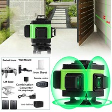 16 Lines 4D Laser Level 360° Green Auto Self Leveling Rotary Cross Measure UK