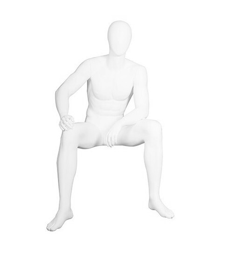 Male sitting mannequin matt - male,