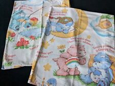 Vtg Care Bears Standard Pillow Cases By Sears & Roebuck (Set Of 2) 1980's Cotton