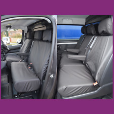 Vauxhall Vivaro Crew Cab 2019+ Front 3 and Rear 3 Waterproof Black Seat Covers
