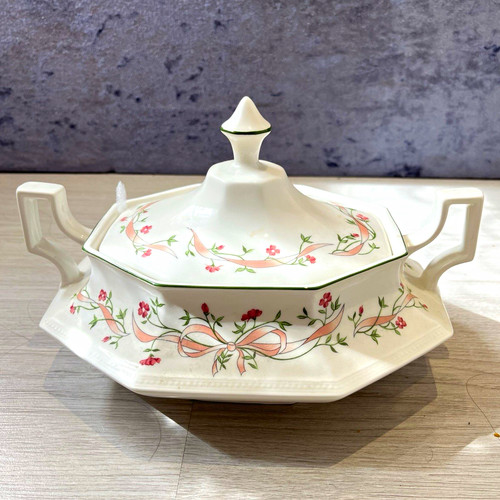 Vintage english floral lidded - english,